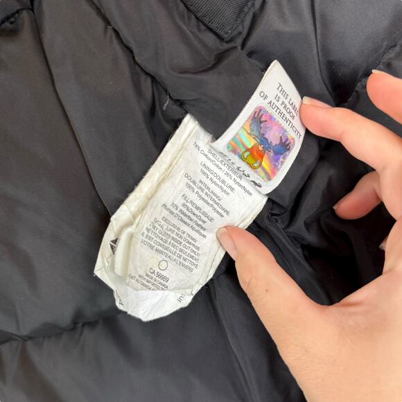 Moose Knuckles Beaver Fox Fur Hooded Down Bomber Jacket Black Size Small - Picture 12 of 16